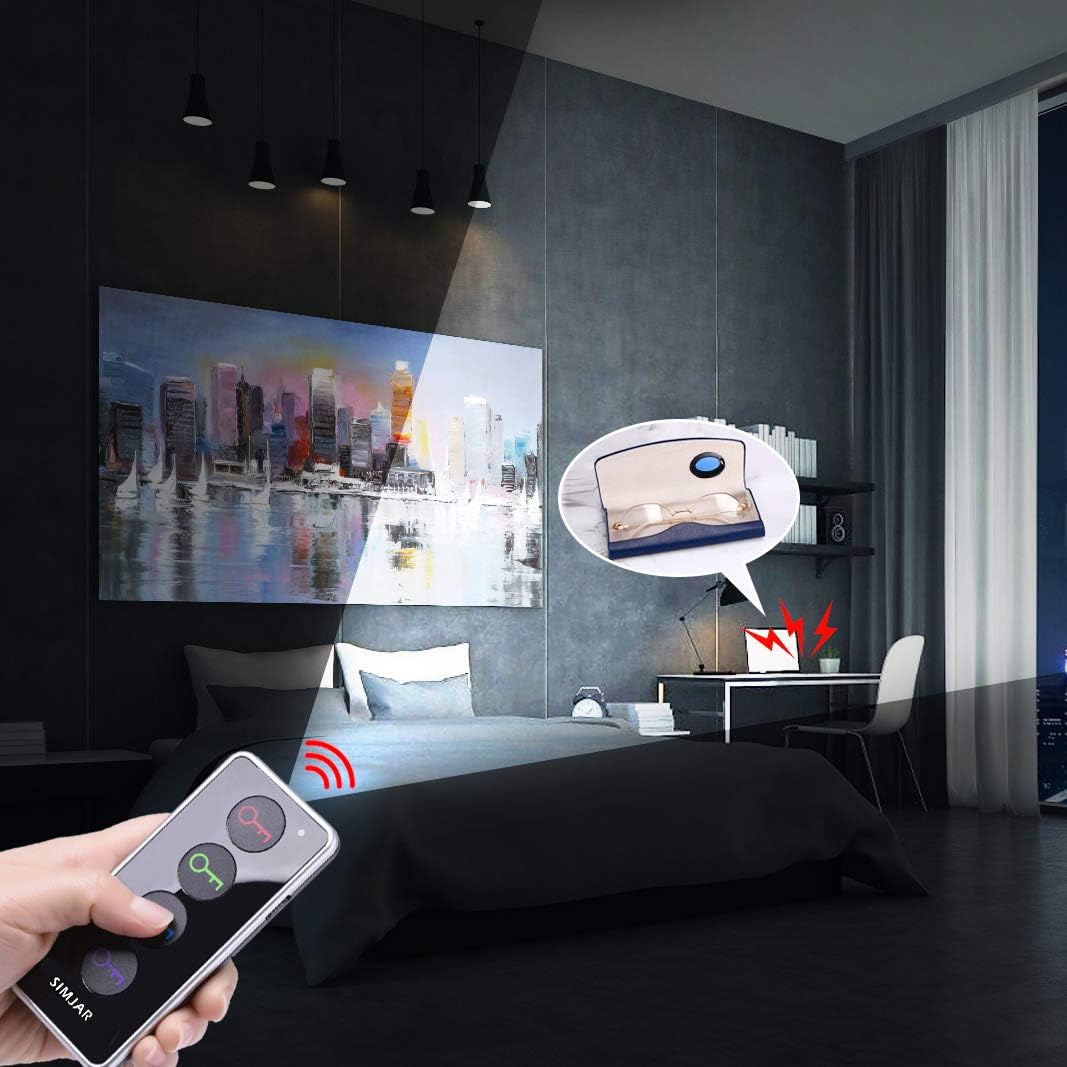 Key Finder with Up to 131ft Working Range in Open Space, Simjar Wireless Remote Control RF Key Finder Locator for Keys Wallet Phone Glasses Luggage Pet Tracker